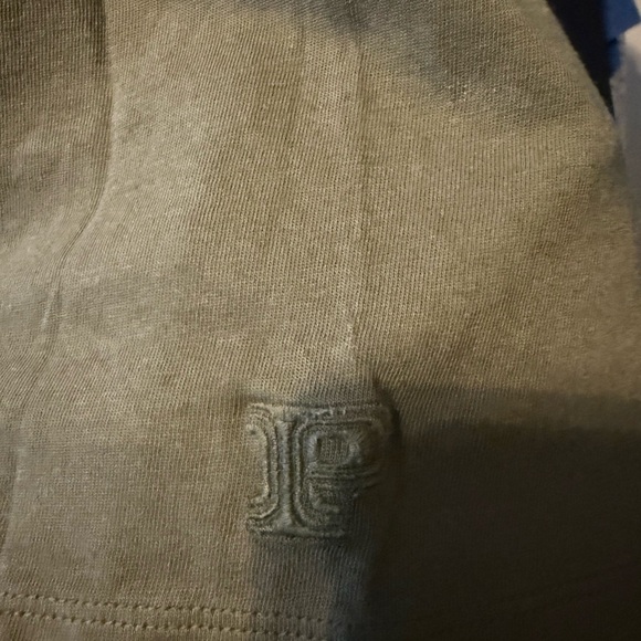 PINK Victoria's Secret Dark Olive Tee slight crop - Picture 2 of 4